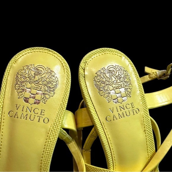🎉HP ⭐️ EUC Vince Camuto Neolette Dress Sandal in
Primrose Yellow. Size 8/38.5 - Picture 6 of 11